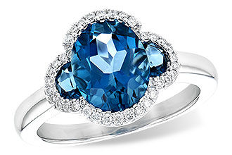 A244-69150: LDS RG 3.04 TW LONDON BLUE TOPAZ 3.20 TGW