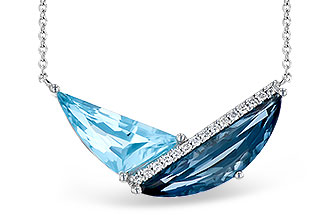 B327-39150: NECK 4.66 BLUE TOPAZ 4.75 TGW (18")