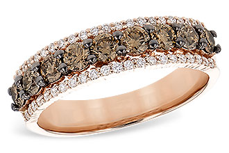 E327-43714: LDS WED RG .80 TW BROWN DIAS 1.00 TW