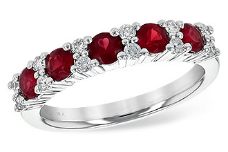 F244-64632: LDS WED RG .88 RUBY 1.12 TGW