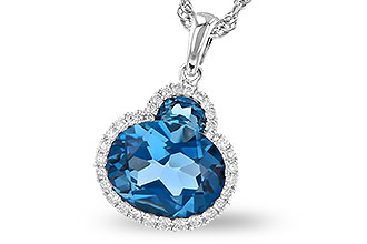 G327-42804: NECK 2.86 LONDON BLUE TOPAZ 3.00 TGW (10X8 OVAL)