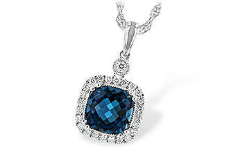 H243-73641: NECK 1.63 LONDON BLUE TOPAZ 1.80 TGW (7MM LBT)