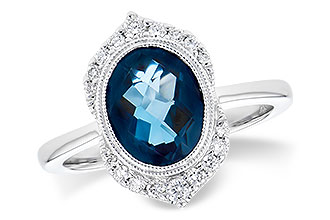 H327-43695: LDS RG 1.86 LONDON BLUE TOPAZ 2.00 TGW
