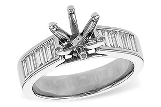 H329-18241: LDS SEMI DIA RG .50 TW BAGUETTES