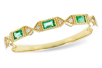 K328-27295: LDS WED RG .10 EMERALD .12 TGW