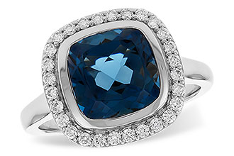 K328-33668: LDS RG 3.85 LONDON BLUE TOPAZ 4.15 TGW (9MM LBT)